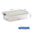 Wham Clip 7L Rectangular Plastic Storage Boxes with Secure Clip Lock Lids. L:39 x W:24 x H:10.5cm Clear/Stone/Slate Grey-353110364