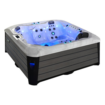 Luxuria Spas 240 Volt 6 Person 76 - Jet Acrylic Square Standard (Hardwired) Hot Tub with Ozonator