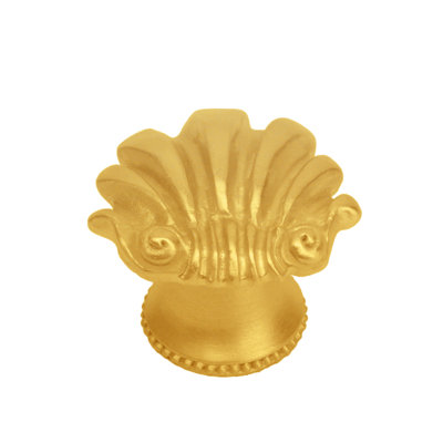 Aphrodite small shell knobin Gilded Mercury