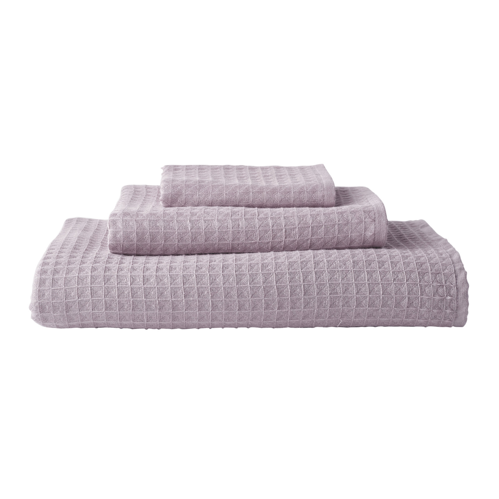 Waffle Twist Cotton Washcloth, Orchid