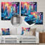Midnight Cityscape Spectrum 3 - art mural en métal Cityscape-2079823407