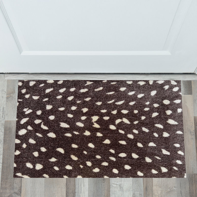 Rectangle Glozelle Washable Area Rug with Non-Slip Backing, Rectangle 1'8" x 2'4"