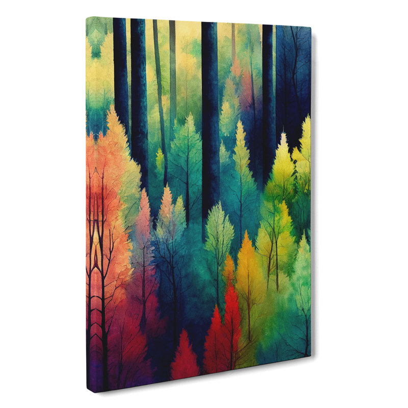Beaming Forest - Wrapped Canvas, 50cm H x 35cm W x 3cm D