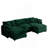Jeffers Chenille Fabric Upholstered 4-Piece Sectional Sofa-103878067-128619559