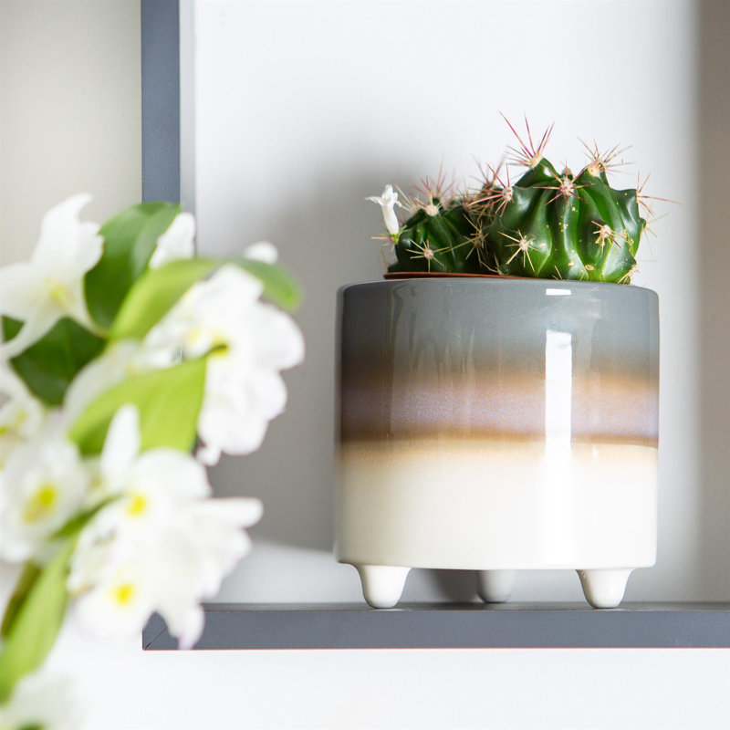 Ceramic Pot Planter, Grey