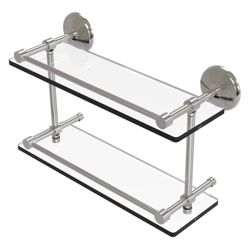 Tilney 2 Piece Tiered Shelf, Satin Nickel