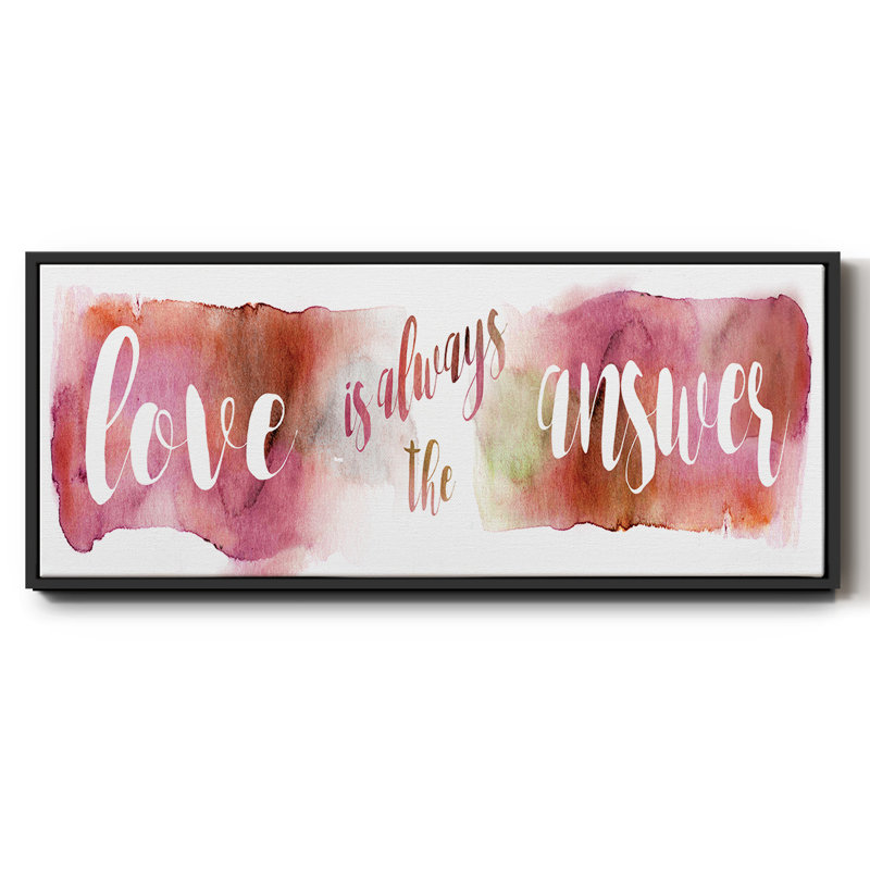 «Love is the Response» - Toile encadrée, H 12 po x l 30 po