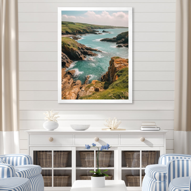 Coastal Horizons VI - Impression, H 44 po x l 34 po x P 1,5 po, Cadre simple blanc
