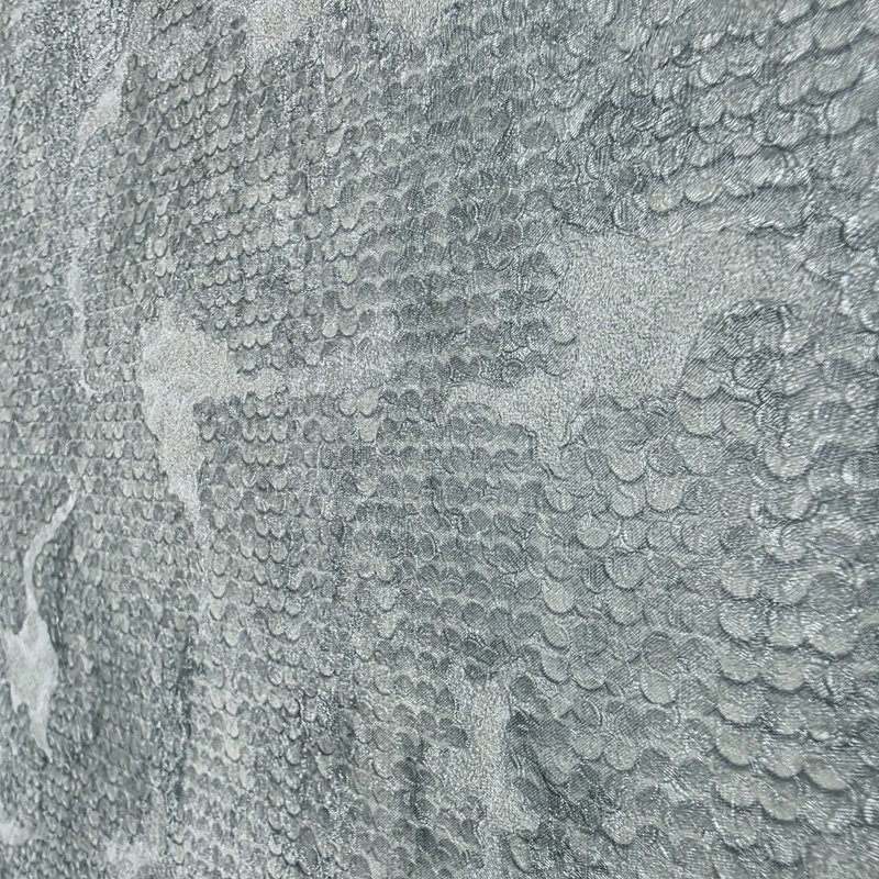 Rouleau de papier peint texturé moderne gris clair et beige