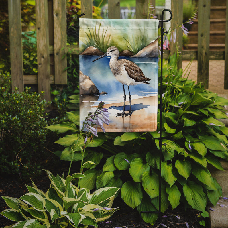 Drapeau de jardin Surfbird Bird, Willet