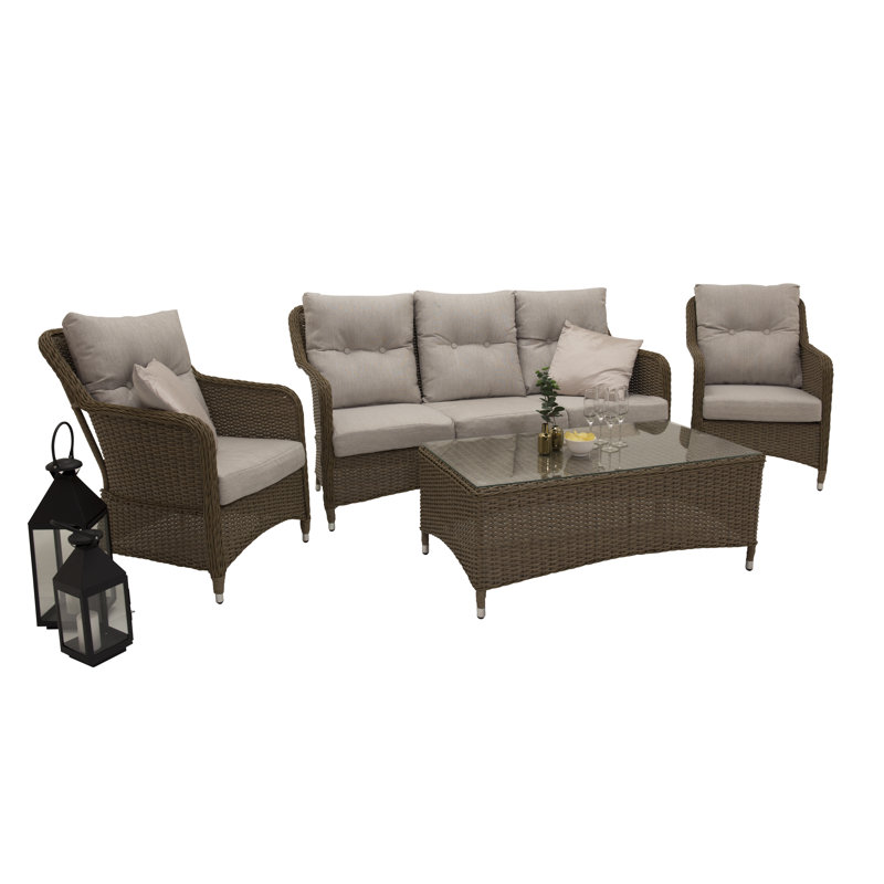 Adhelin 5 Seater Rattan Sofa Set