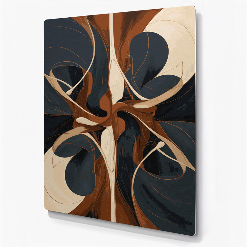 Art mural abstrait gris figuratif 87, 11" H x 14" W