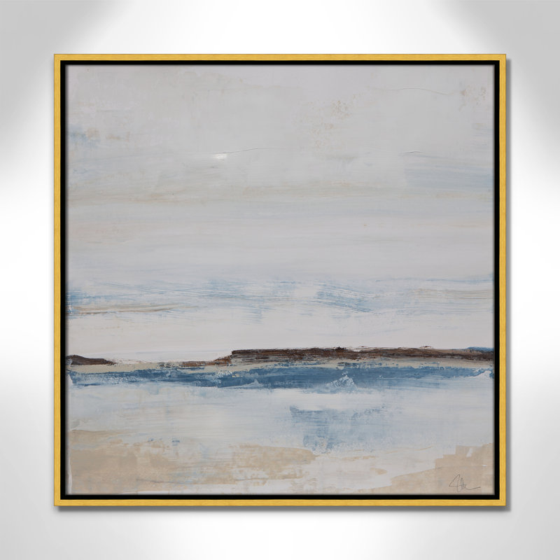 «Walk with Me» par Casa Fine Arts, H 25,5 po x l 25,5 po x P 2 po, Cadre flottant doré