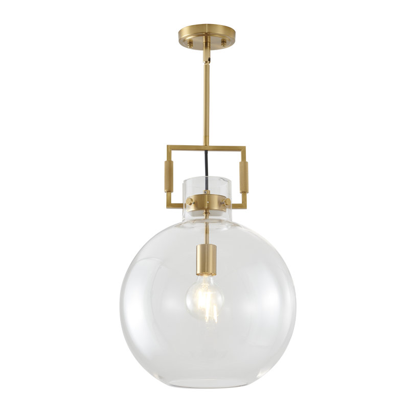 Industrial 1 Light Glass Shade Pendant