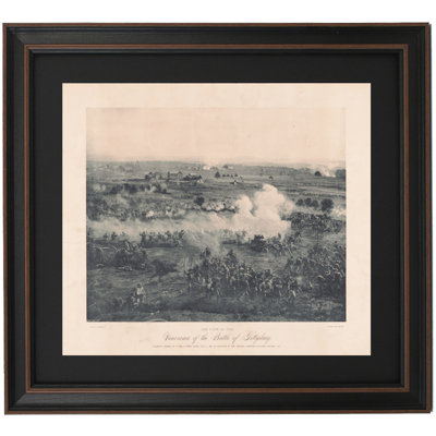 Pickett's Last Charge. Panorama Of The Battle Of Gettysburg | Framed Print