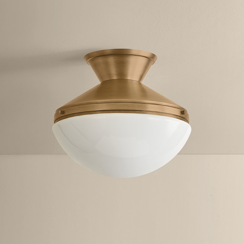 Plafonnier semi-encastré à dôme 1 lumière Esther 12 "
