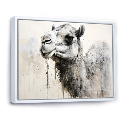 Minimalisme monochrome chameau sur toile