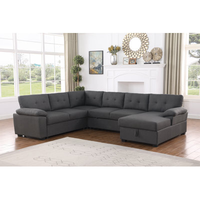 Upholstered L-Shaped Sectional Left Hand Facing