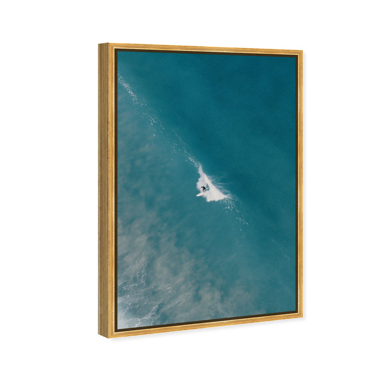 Aquamarine Breath Print by Oliver Gal, 55"H x 37"W, Gold Floater Frame