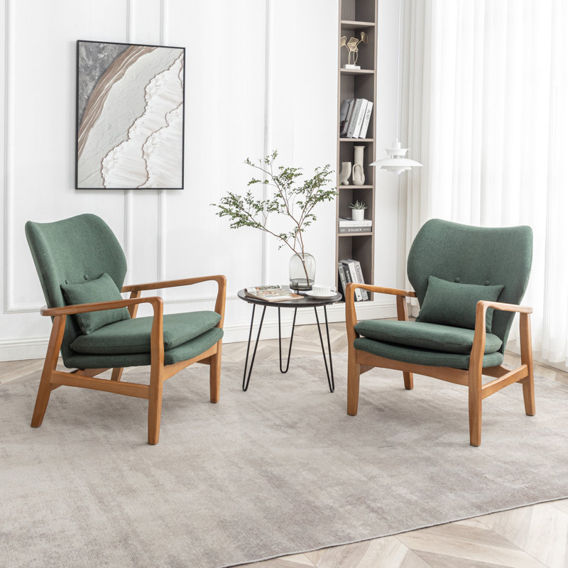 Fauteuil Kornelijus, Mélange de lin vert
