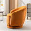 Fauteuil d'appoint plissé moderne avec base robuste et coussin rembourré épais-1152867599