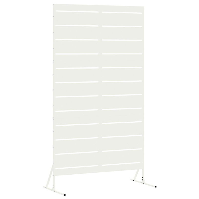 Steel Fence Panel Steel Medium Durable, White