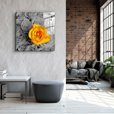 Elegant Decorative Tempered Glass Painting, 40 x 40 Inches | 100% Tempered Glass, Thickness: 0.16 Inches | UV Printing for Vibrant Colours & Durability | Perfect for Home Decor & Art Enthusiasts