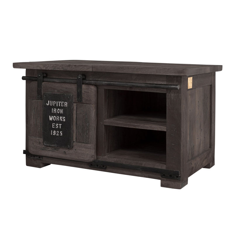 Railway Solid Wood 2 - Drawer Chest of Drawers, Lacquered Grey