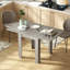 Extendable Dining Table with Steel Base