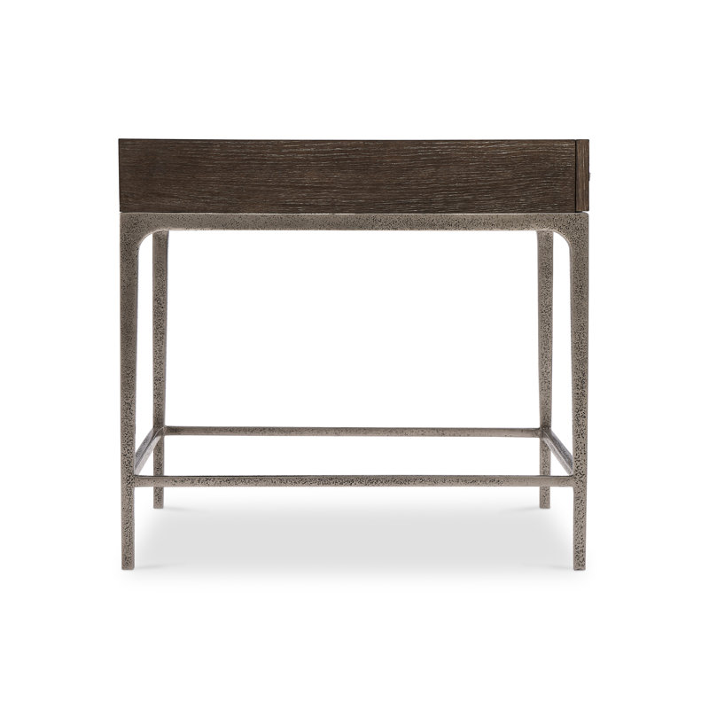 Linea End Table, Linea - Cerused Charcoal Finish