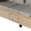 Ensemble 4 pièces de canapé de patio en résine tressée résistant aux rayons UV avec auvent rétractable, coussins et table élévatrice-1346902579