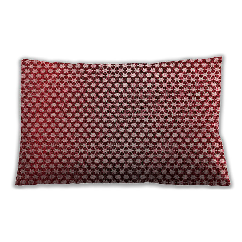 Patterned 2283  Throw Pillow, Synthetic, Red