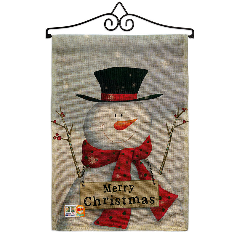 Joyful de noël winter winter impressions de noël en toile jute à 2 côtés 19 x 13 po drapeau de jardin