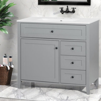 Meuble-lavabo moderne (doit inclure le meuble-lavabo et le lavabo) avec rangement