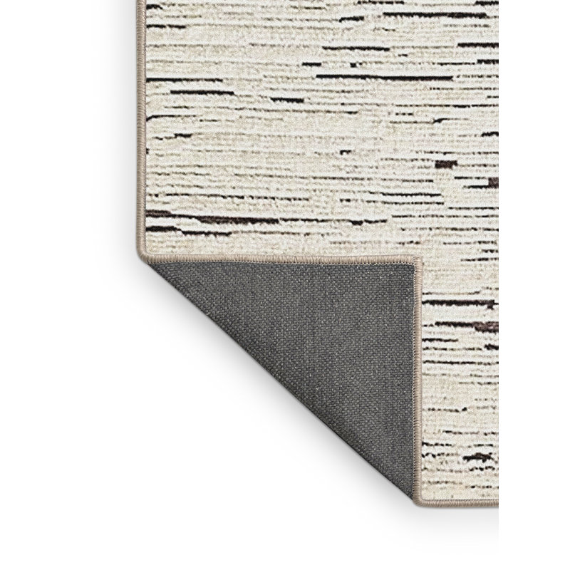 Tapis abstrait ivoire / gris, Rectangle 8 pi x 10 pi
