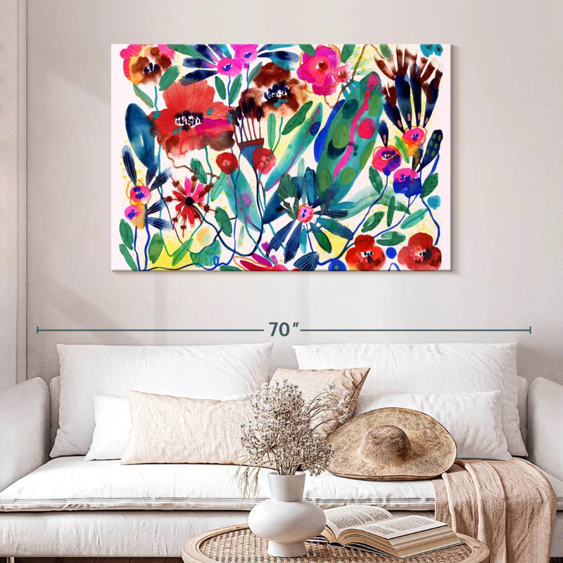 Jardin sauvage vibrant, H 32 po x l 48 po