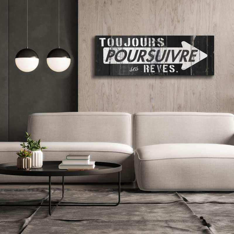 Toile épique «Toujours Poursuivre Ses Reves» par Mike Schick, 60 po x 20 po