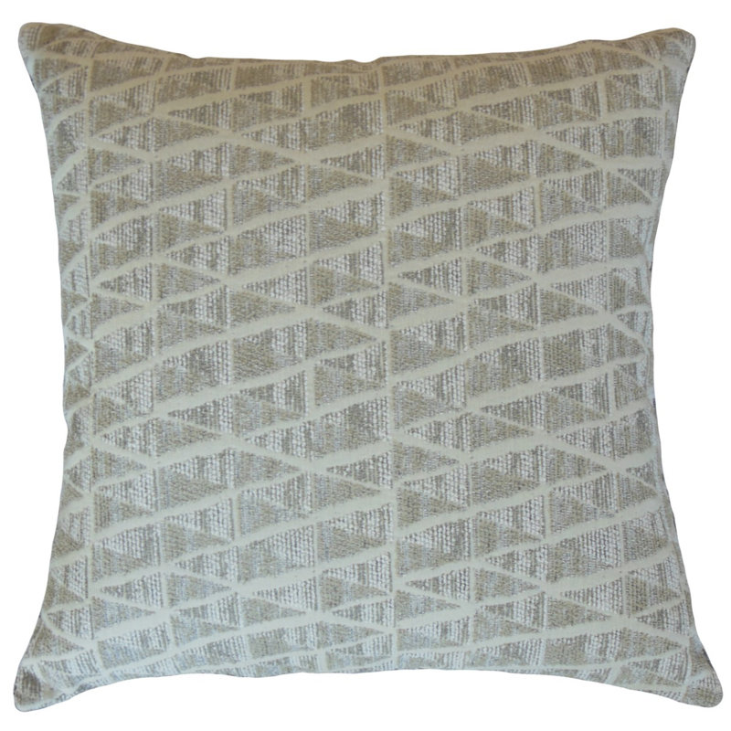 Housse de coussin Achsah, 20 po x 20 po, Perle