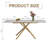 59-Inch Modern Rectangle Expandable Dining Table With Retractable Leaf, Sintered Stone Top & Carbon Steel X-Base, Sturdy 4-6 Person Table For Small Apartments, Kitchen, Dining Room-399614126