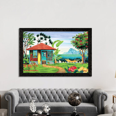 The Beachhouse by Robin Wethe Altman - Floater Frame Painting on Canvas