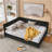 Velvet Upholstered Tufted Bed Frame | Sofa Bed with Plush Backrest & Armrests | Comfortable Multi-Functional Bed for Bedroom, Living Room & Small Apartments-1992862709-1992862711