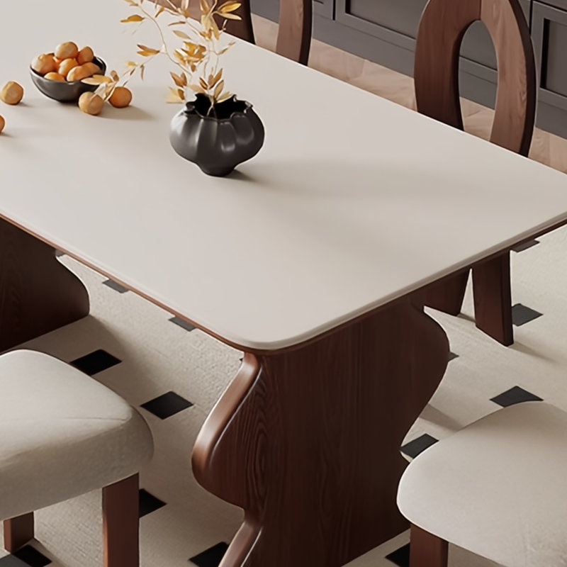 Table de salle à manger de style français rétro, 5 pièces: table, 4 chaises, H 29,53 po x l 55,12 po x P 31,5 po
