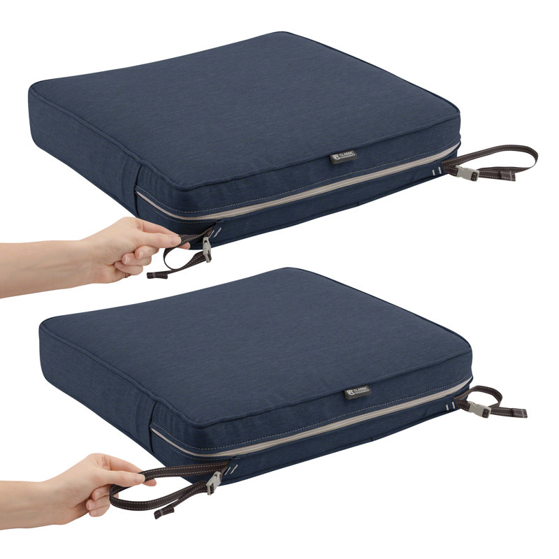 Pina Outdoor Lounge Chair Cushion Cover, 5" H x 21" W x 19" D, Indigo Blue
