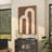 The Novogratz Polyester Geometric Living Room Framed Wall Art with Tan Layered Arches