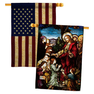 Drapeau de maison en polyester 40 x 28 po à 2 côtés