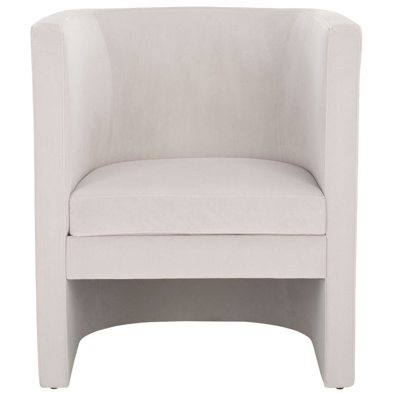 Jennabel Velvet Armchair, Light Gray