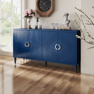 Armoire de rangement élégante et fonctionnelle à 4 portes pour le salon