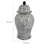 Loi Temple Jar with Lid, Black White Grid Pattern Ceramic, 17 Inch Decor