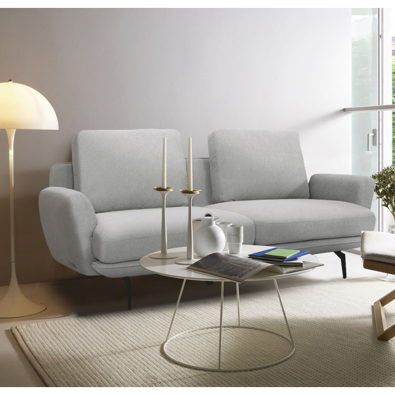 Skagen - Canapé en tissu, 100% polyester gris clair