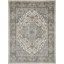 Tapis floral tissé à la machine 9 pi x 12 pi ivoire